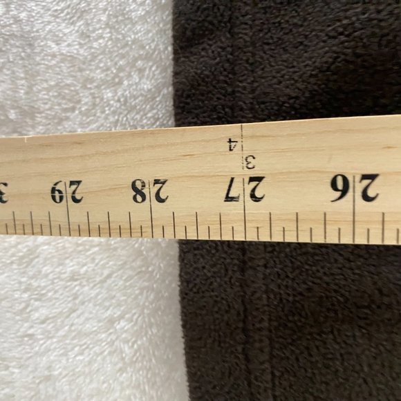 GH Bass & Co Sweater Mens L Brown Orange Fleece Pullover 1/4 Zip Sweater - Picture 9 of 10